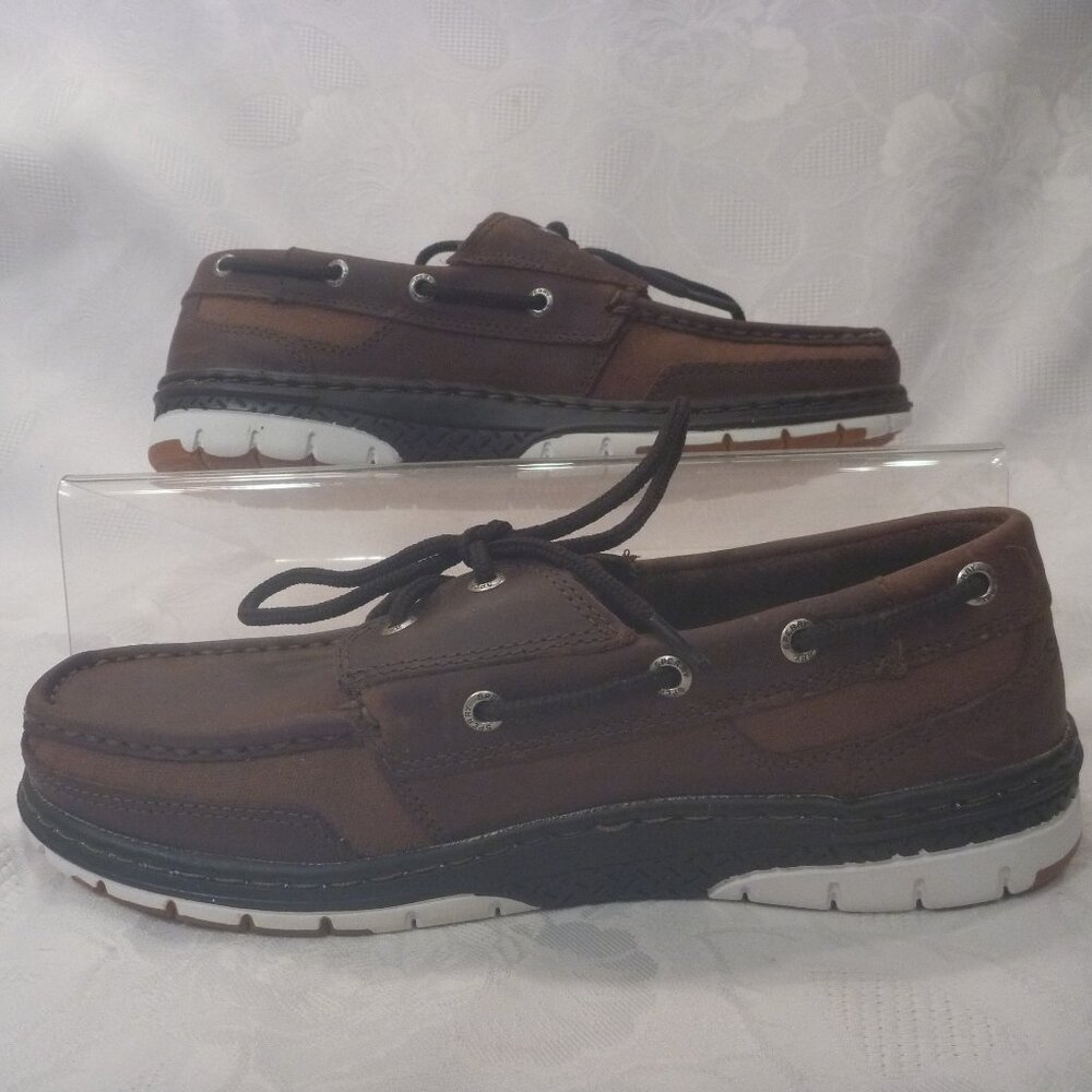 New Sperry Tarpon Ultralite 2-Eye Boat Shoes Brown Leather Men 8 M Top Sider